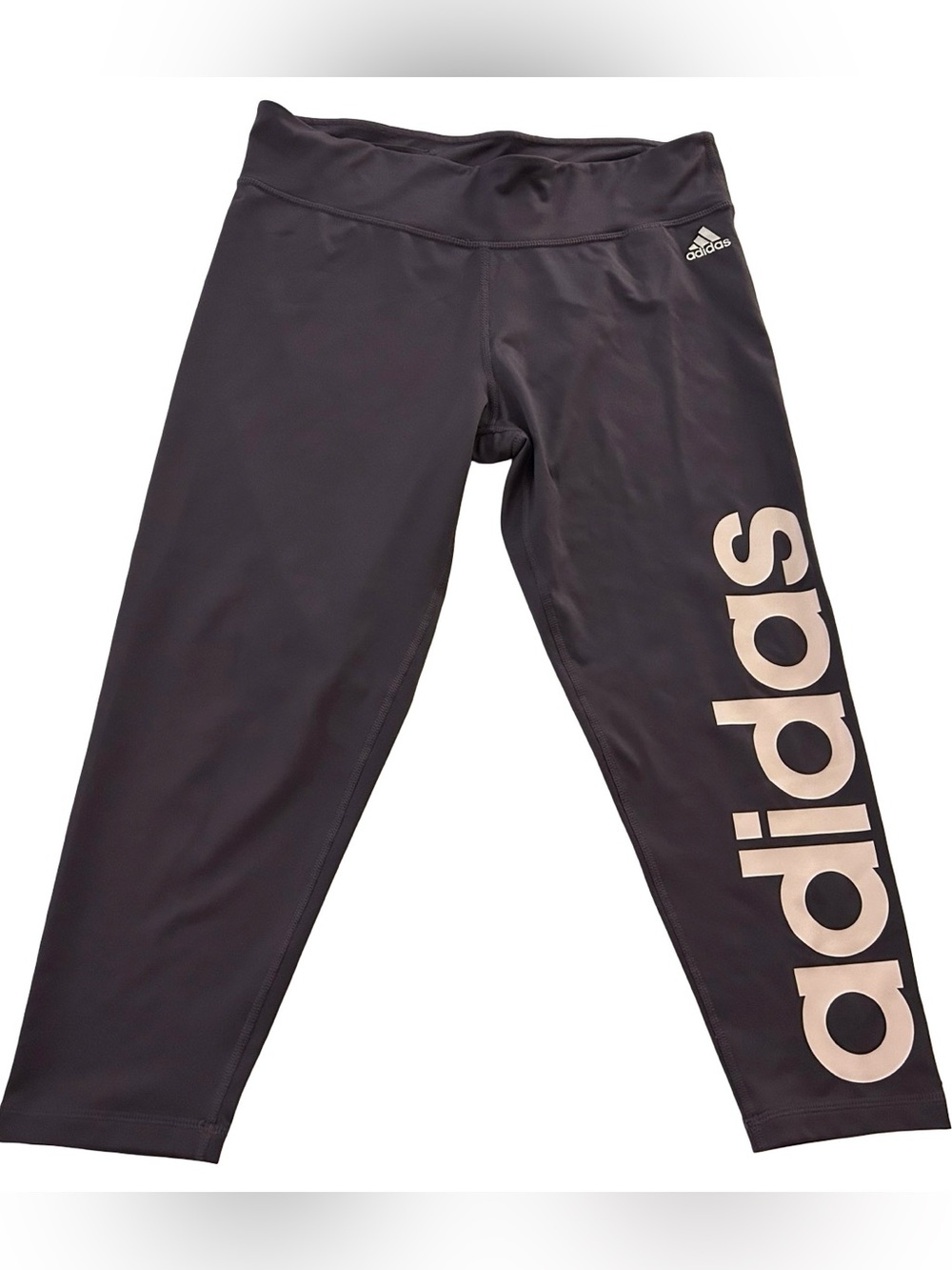 Adidas Gray Women’s Exercise Cropped Leggings Workout Pants